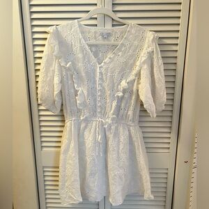 Miou Muse Mini Dress Florence Embroidered Eyelet - L